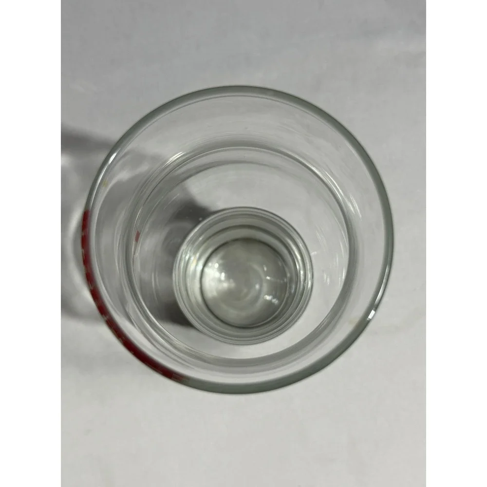 Vintage Red Lobster Hurricane Cocktail Glass Clear Heavy Base Barware Collection